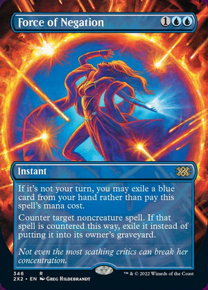 Image 384: Force of Negation (Borderless Alternate Art) [Double Masters 2022]