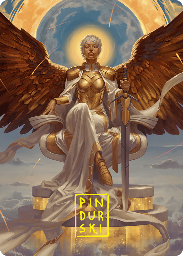 Herald of Eternal Dawn Art Card (27/54) (Gold-Stamped Signature) [Foundations Art Series]