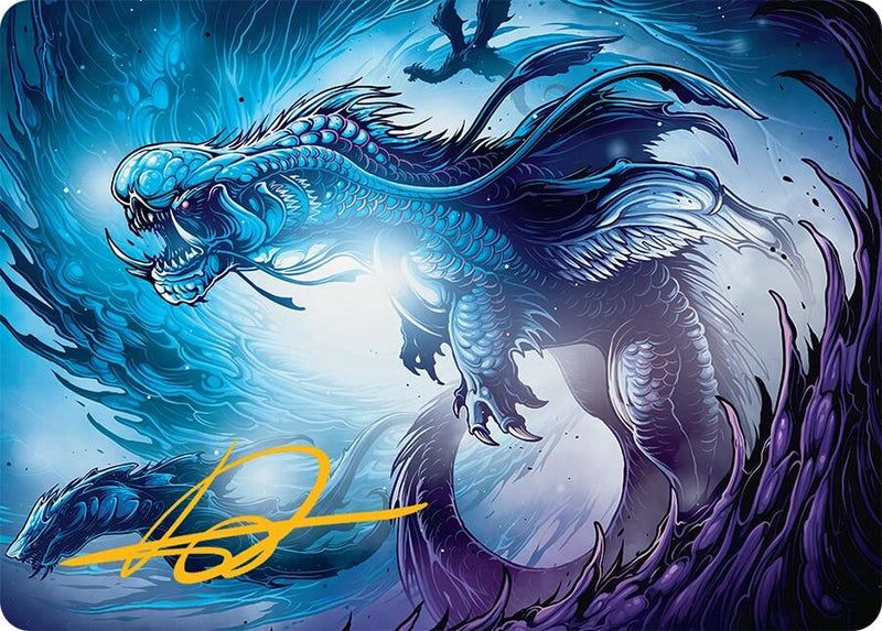 Roiling Dragonstorm Art Card (33/54) (Gold-Stamped Signature) [Tarkir: Dragonstorm Art Series]