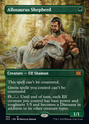 Image 389: Allosaurus Shepherd (Borderless Alternate Art) [Double Masters 2022]
