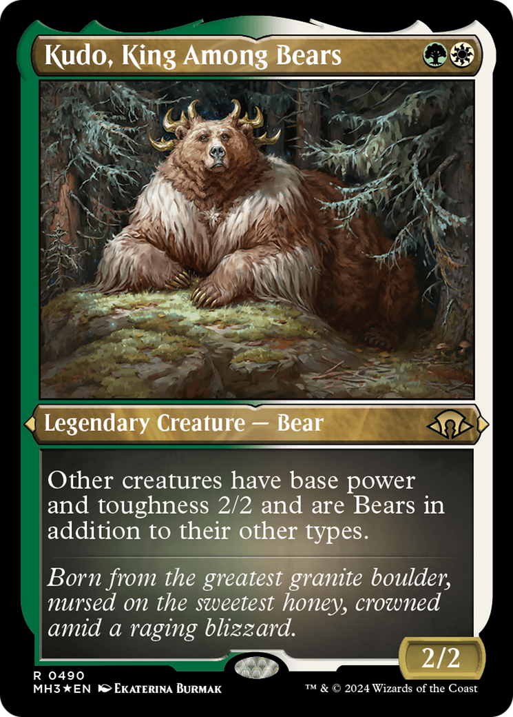 Kudo, King Among Bears (Foil Etched) [Modern Horizons 3]