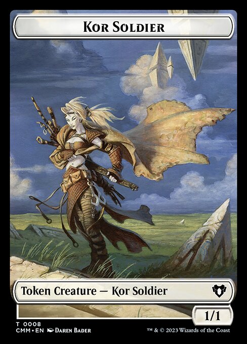 Treasure // Kor Soldier Double-Sided Token [Commander Masters Tokens]