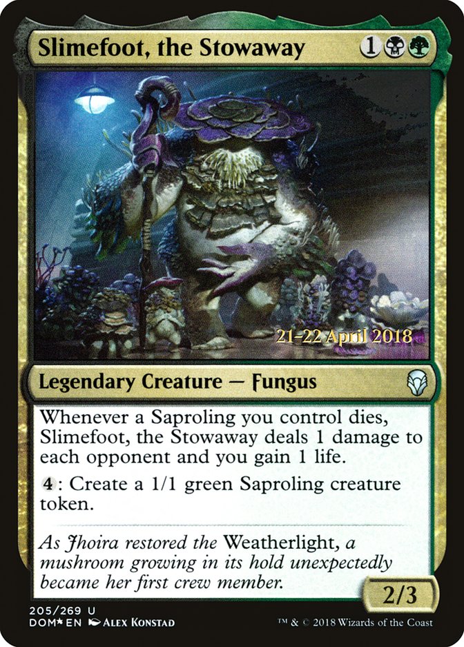 Slimefoot, the Stowaway  (Prerelease) [Dominaria Prerelease Promos]