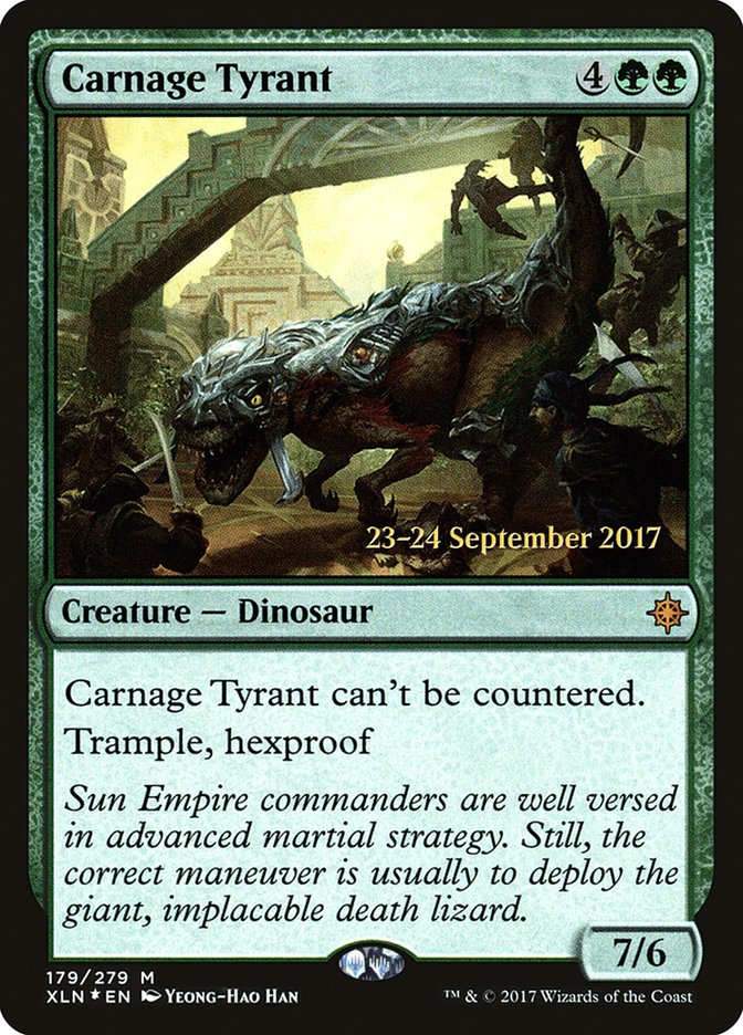 Carnage Tyrant  (Prerelease) [Ixalan Prerelease Promos]