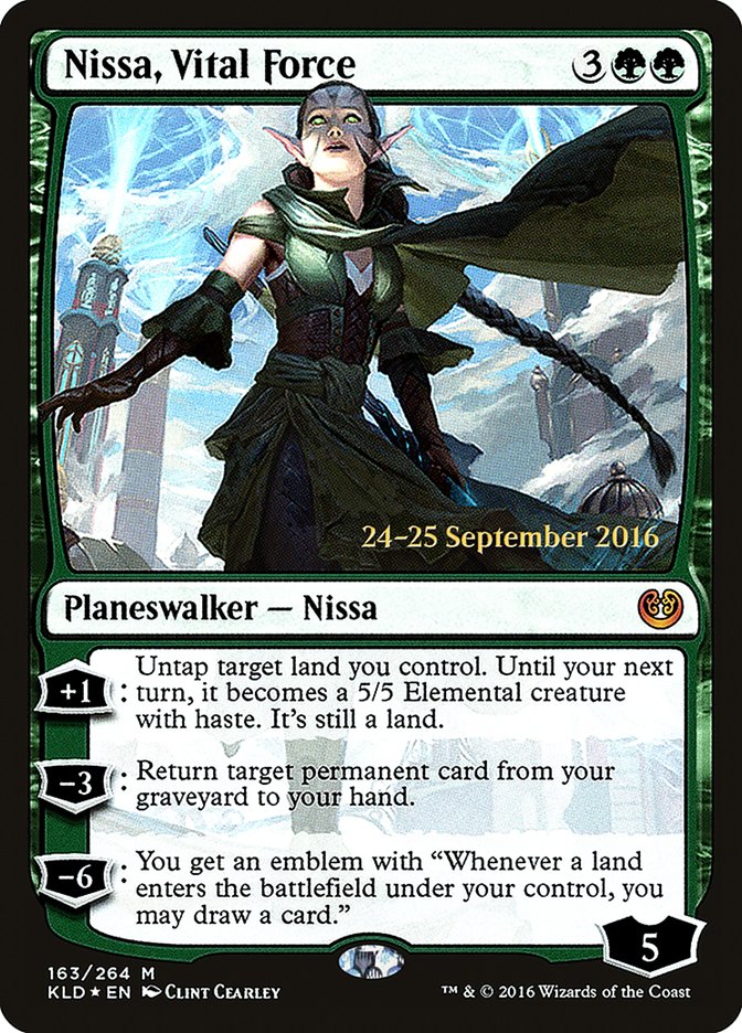 Nissa, Vital Force  (Prerelease) [Kaladesh Prerelease Promos]