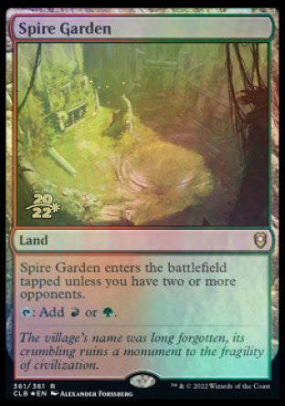 Spire Garden [Commander Legends: Battle for Baldur's Gate Prerelease P Spire Garden [Commander Legends: Battle for Baldur's Gate Prerelease P