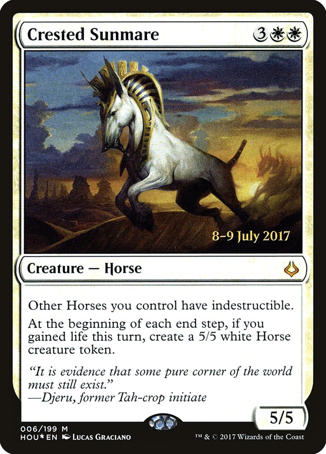 Crested Sunmare  (Prerelease) [Hour of Devastation Prerelease Promos]