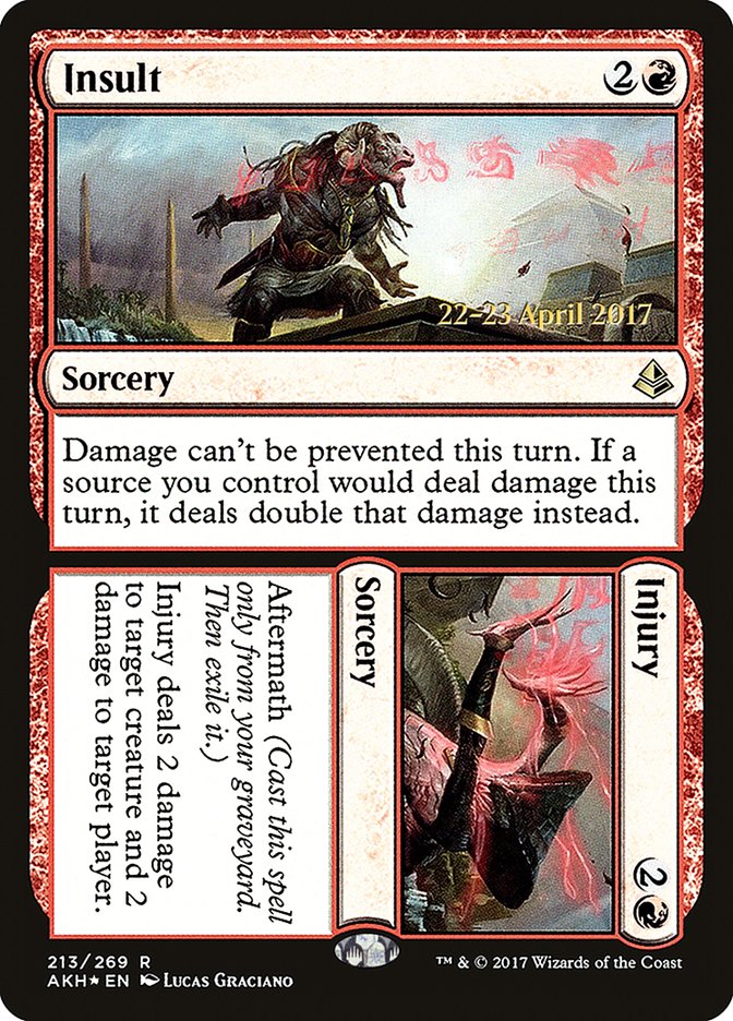 Insult // Injury  (Prerelease) [Amonkhet Prerelease Promos]