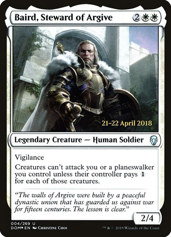 Baird, Steward of Argive  (Prerelease) [Dominaria Prerelease Promos]
