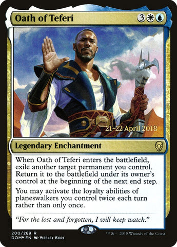 Oath of Teferi  (Prerelease) [Dominaria Prerelease Promos]
