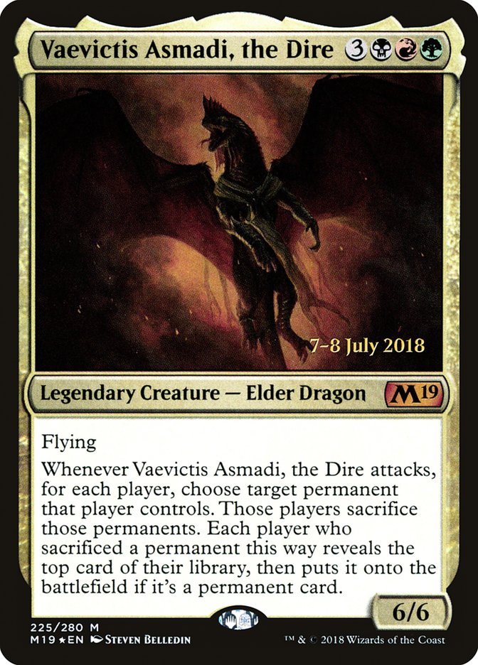 Vaevictis Asmadi, the Dire  (Prerelease) [Core Set 2019 Prerelease Promos]