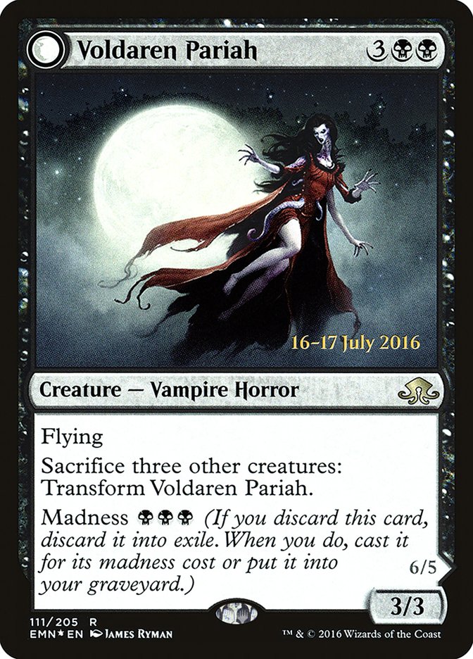 Voldaren Pariah // Abolisher of Bloodlines  (Prerelease) [Eldritch Moon Prerelease Promos]