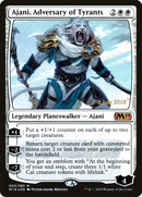 Ajani, Adversary of Tyrants  (Prerelease) [Core Set 2019 Prerelease Promos]