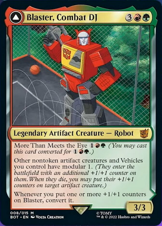 Blaster, Combat DJ // Blaster, Morale Booster [Universes Beyond: Transformers]