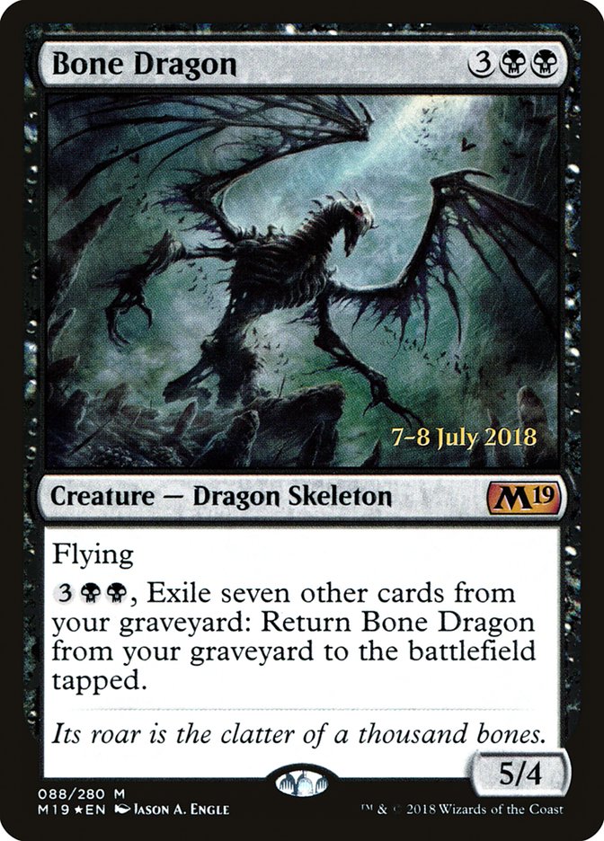 Bone Dragon  (Prerelease) [Core Set 2019 Prerelease Promos]