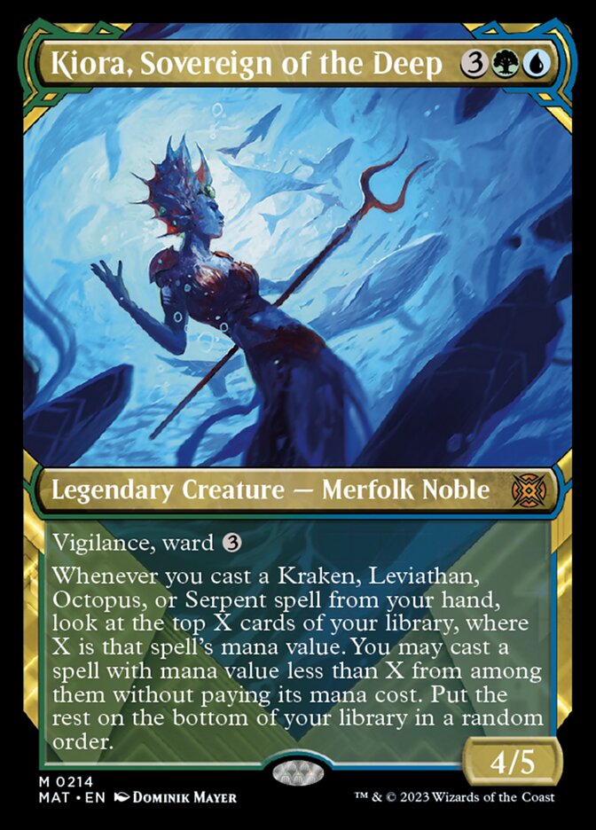 Kiora, Sovereign of the Deep (Showcase Halo Foil) [March of the Machin Kiora, Sovereign of the Deep (Showcase Halo Foil) [March of the Machin