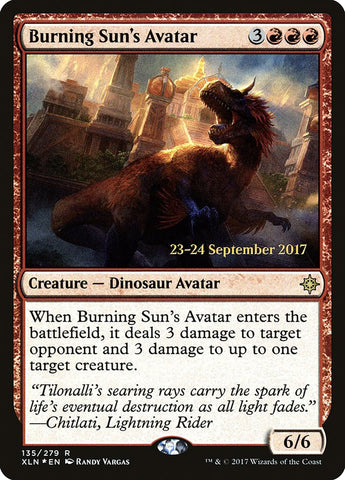 Burning Sun's Avatar  (Prerelease) [Ixalan Prerelease Promos]