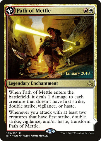 Path of Mettle // Metzali, Tower of Triumph (Prerelease) [Rivals of Ixalan Prerelease Promos]