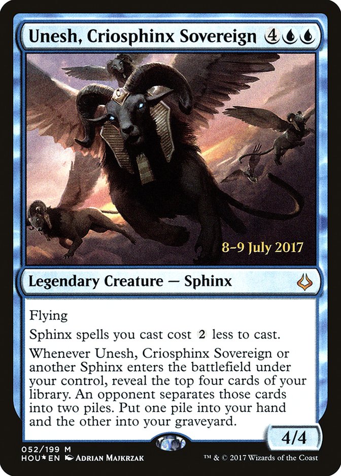 Unesh, Criosphinx Sovereign  (Prerelease) [Hour of Devastation Prerelease Promos]