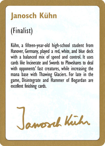 Janosch Kühn Bio [World Championship Decks 1997]