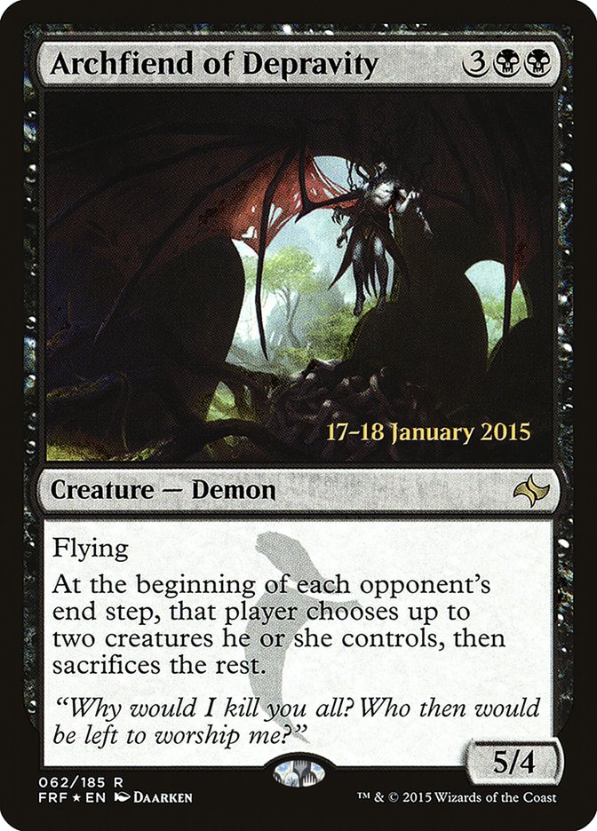 Archfiend of Depravity  (Prerelease) [Fate Reforged Prerelease Promos]