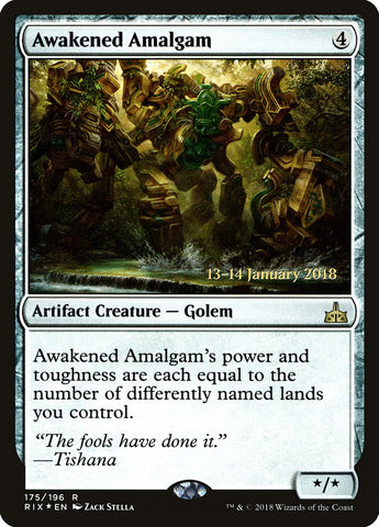 Awakened Amalgam (Prerelease) [Rivals of Ixalan Prerelease Promos]