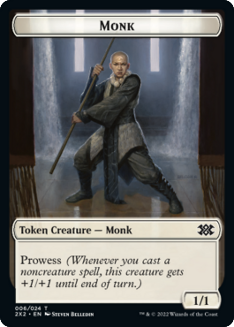 Spider // Monk Double-sided Token [Double Masters 2022 Tokens]