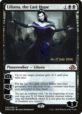 Liliana, the Last Hope  (Prerelease) [Eldritch Moon Prerelease Promos]