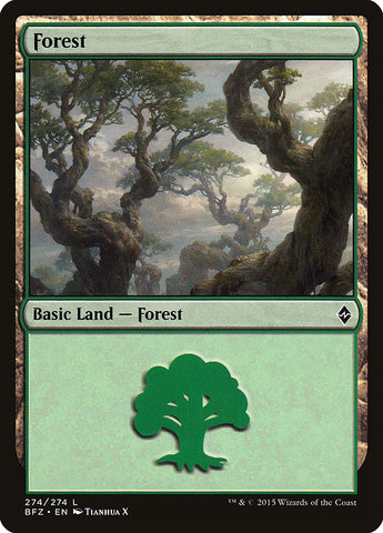 Forest (#274a) [Battle for Zendikar]