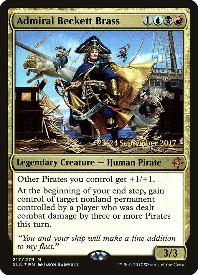 Admiral Beckett Brass  (Prerelease) [Ixalan Prerelease Promos]