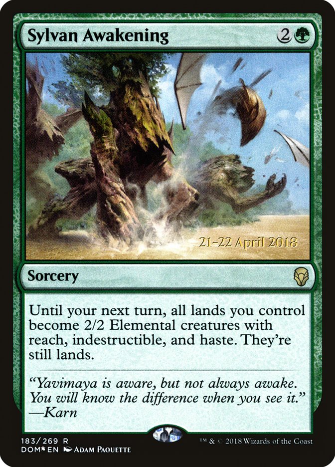 Sylvan Awakening  (Prerelease) [Dominaria Prerelease Promos]