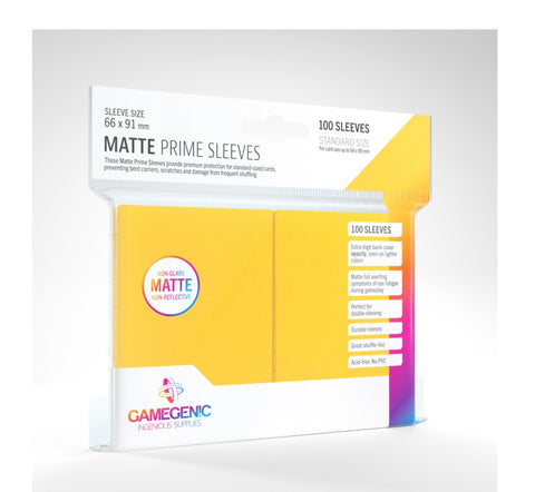Gamegenic Matte Prime Sleeves Yellow