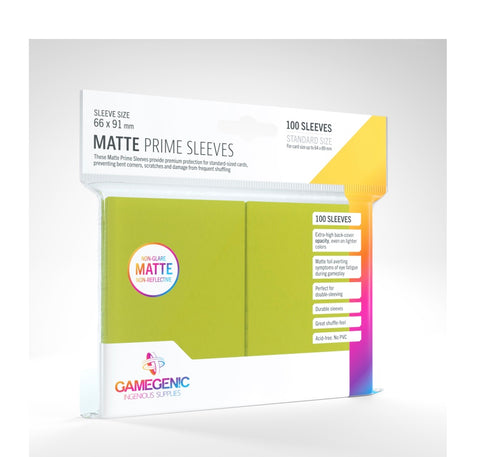 Gamegenic Matte Prime Sleeves Lemon Lime