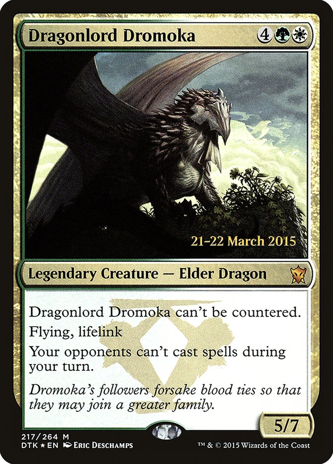 Dragonlord Dromoka  (Prerelease) [Dragons of Tarkir Prerelease Promos]