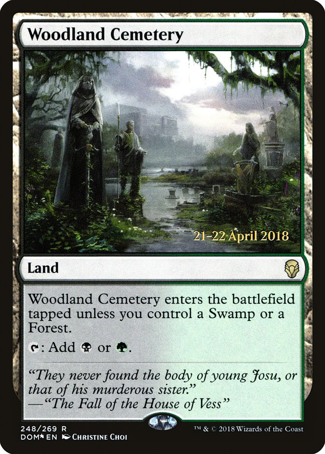Woodland Cemetery  (Prerelease) [Dominaria Prerelease Promos]
