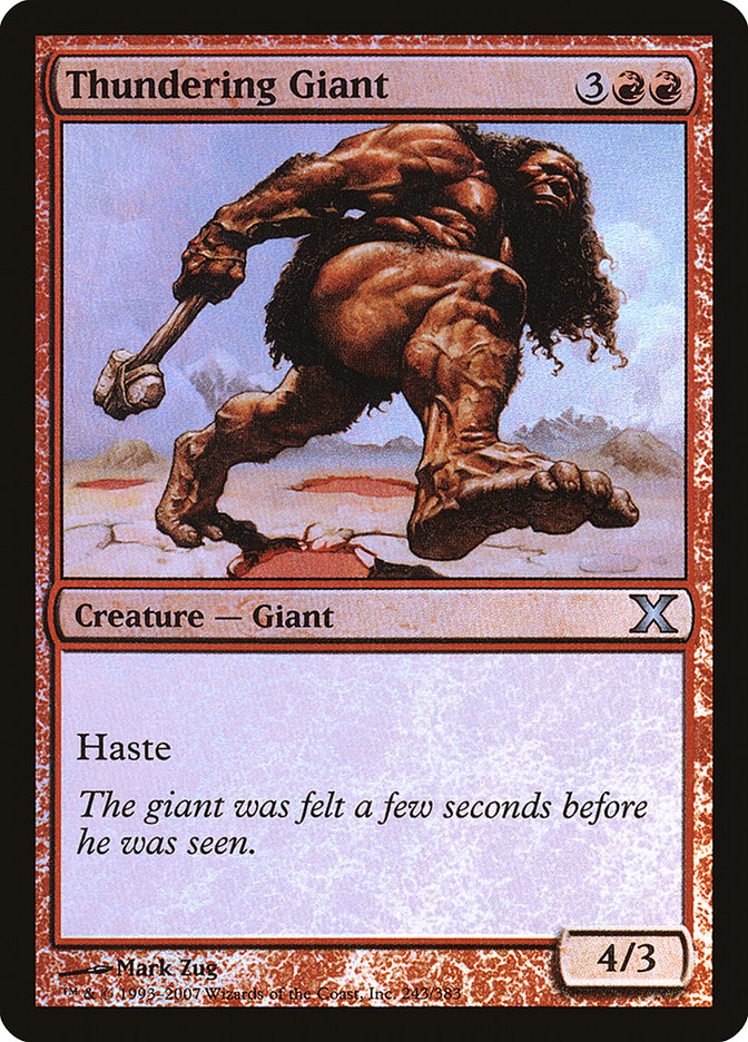 Thundering Giant (Premium Foil) [Tenth Edition]