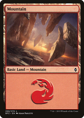 Mountain (#268a) [Battle for Zendikar]