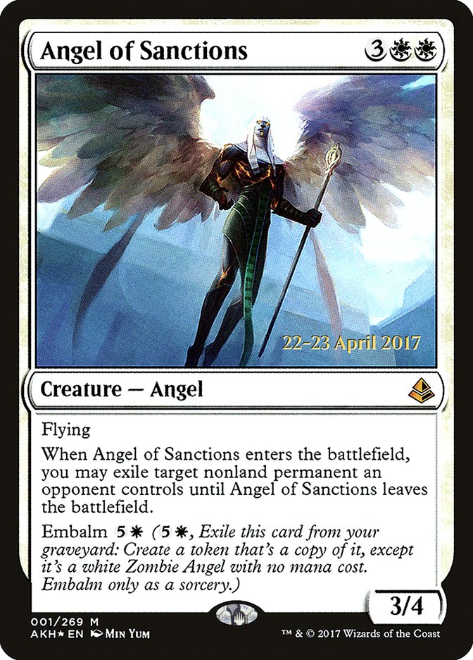 Angel of Sanctions  (Prerelease) [Amonkhet Prerelease Promos]