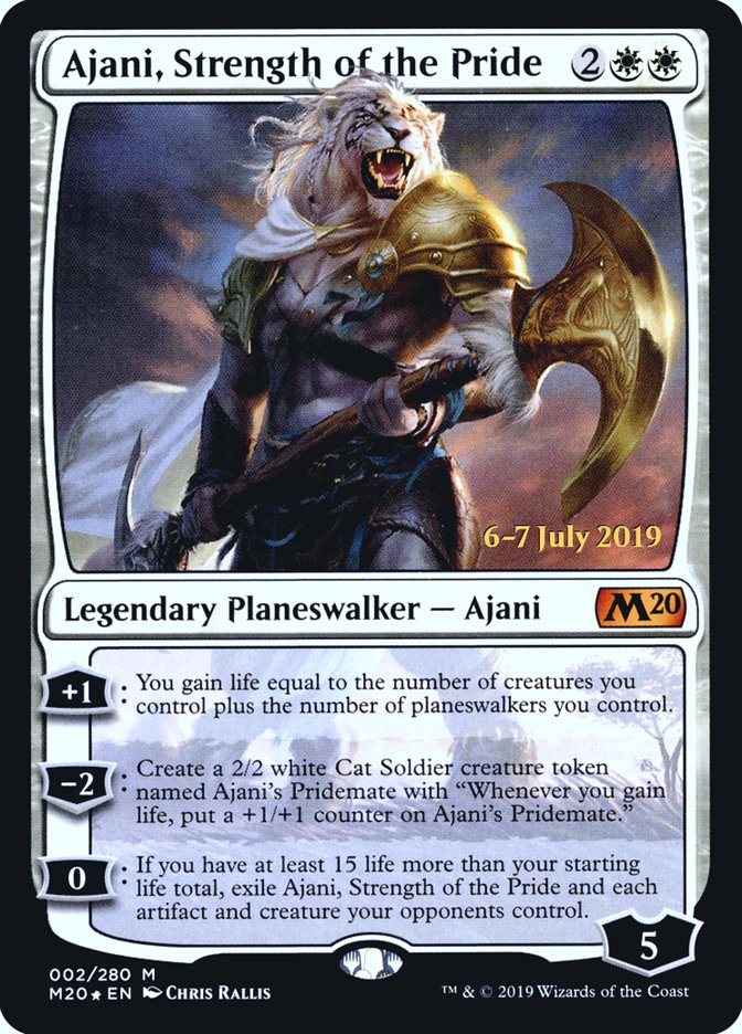 Ajani, Strength of the Pride  [Core Set 2020 Prerelease Promos]