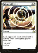 Sphinx's Decree (Prerelease) [Rivals of Ixalan Prerelease Promos]