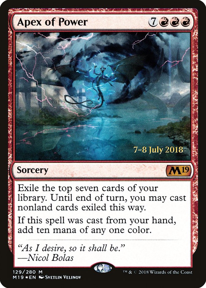 Apex of Power  (Prerelease) [Core Set 2019 Prerelease Promos]