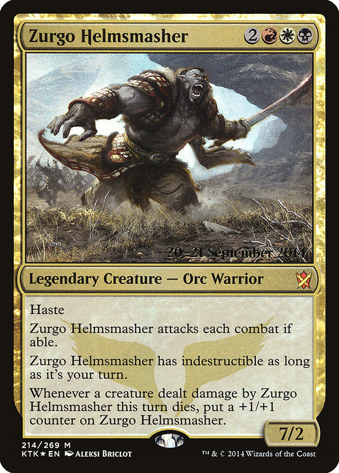 Zurgo Helmsmasher  (Prerelease) [Khans of Tarkir Prerelease Promos]