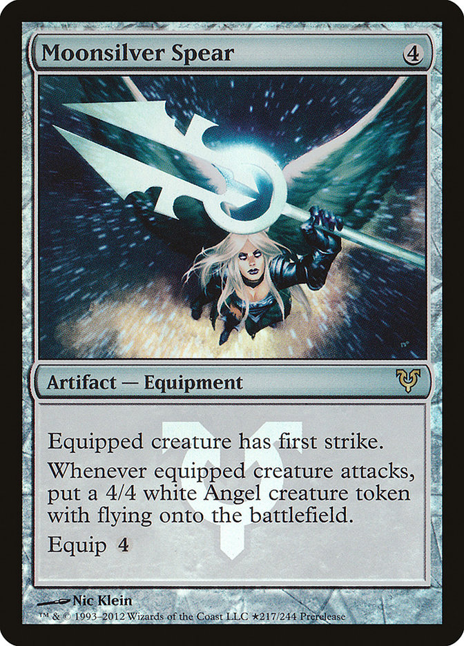 Moonsilver Spear (Prerelease) [Avacyn Restored Prerelease Promos]