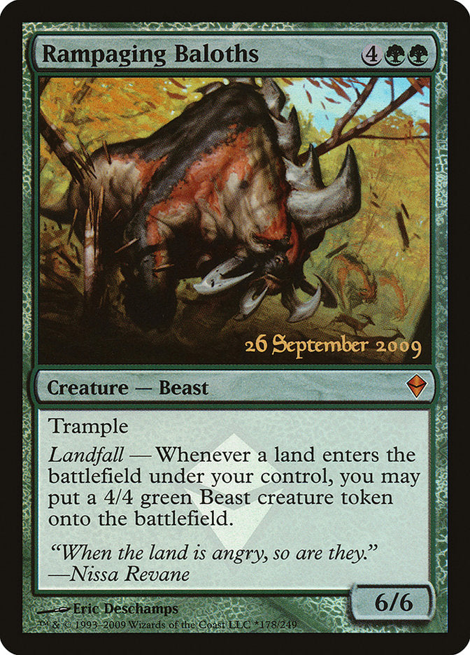 Rampaging Baloths  (Prerelease) [Zendikar Prerelease Promos]