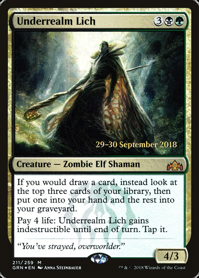 Underrealm Lich  (Prerelease) [Guilds of Ravnica Prerelease Promos]