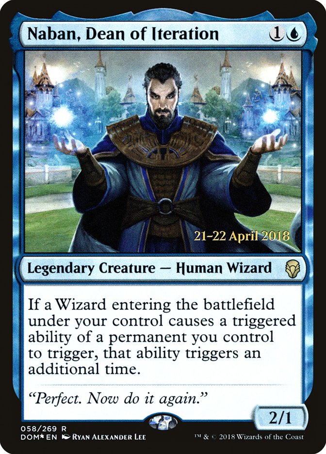 Naban, Dean of Iteration  (Prerelease) [Dominaria Prerelease Promos]