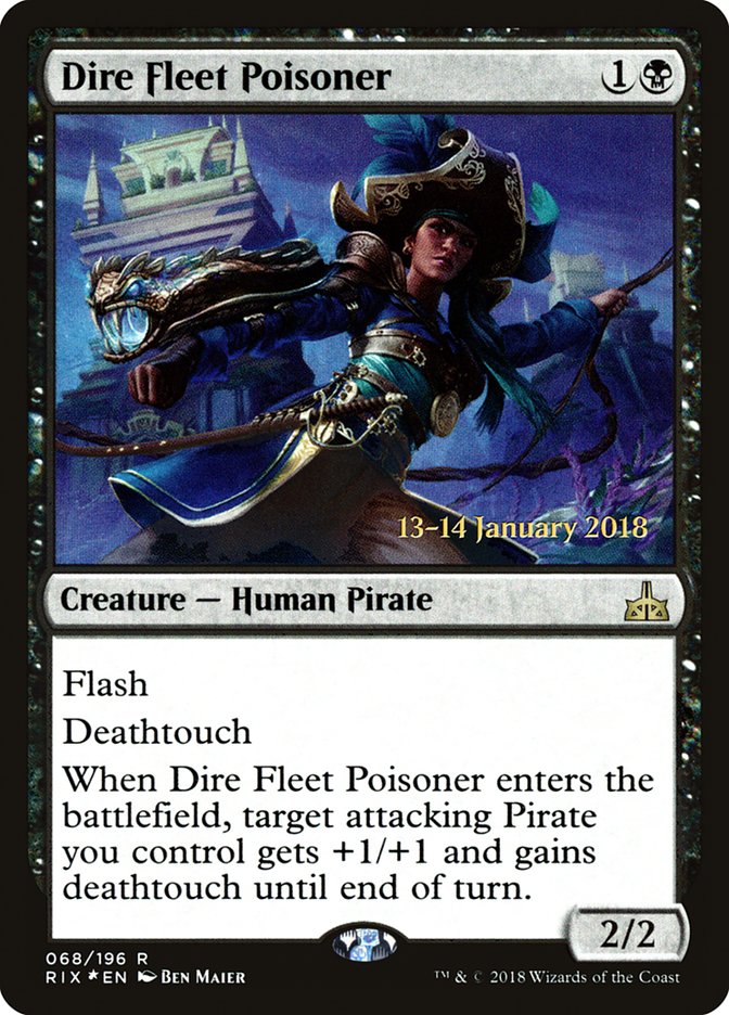 Dire Fleet Poisoner (Prerelease) [Rivals of Ixalan Prerelease Promos]