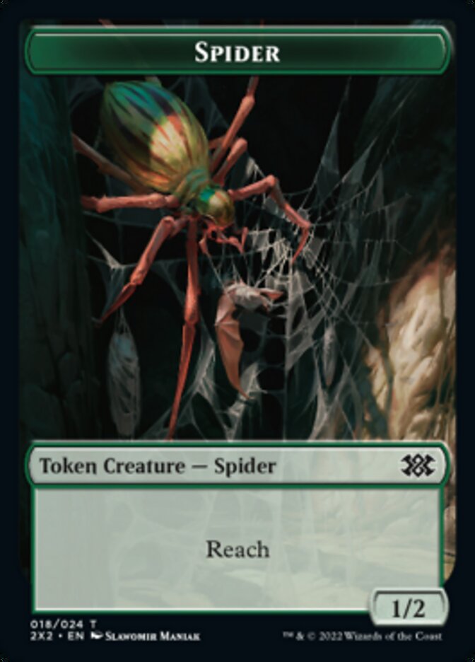 Spider // Monk Double-sided Token [Double Masters 2022 Tokens]