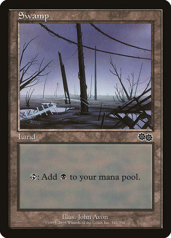 Swamp (#342) [Urza's Saga]
