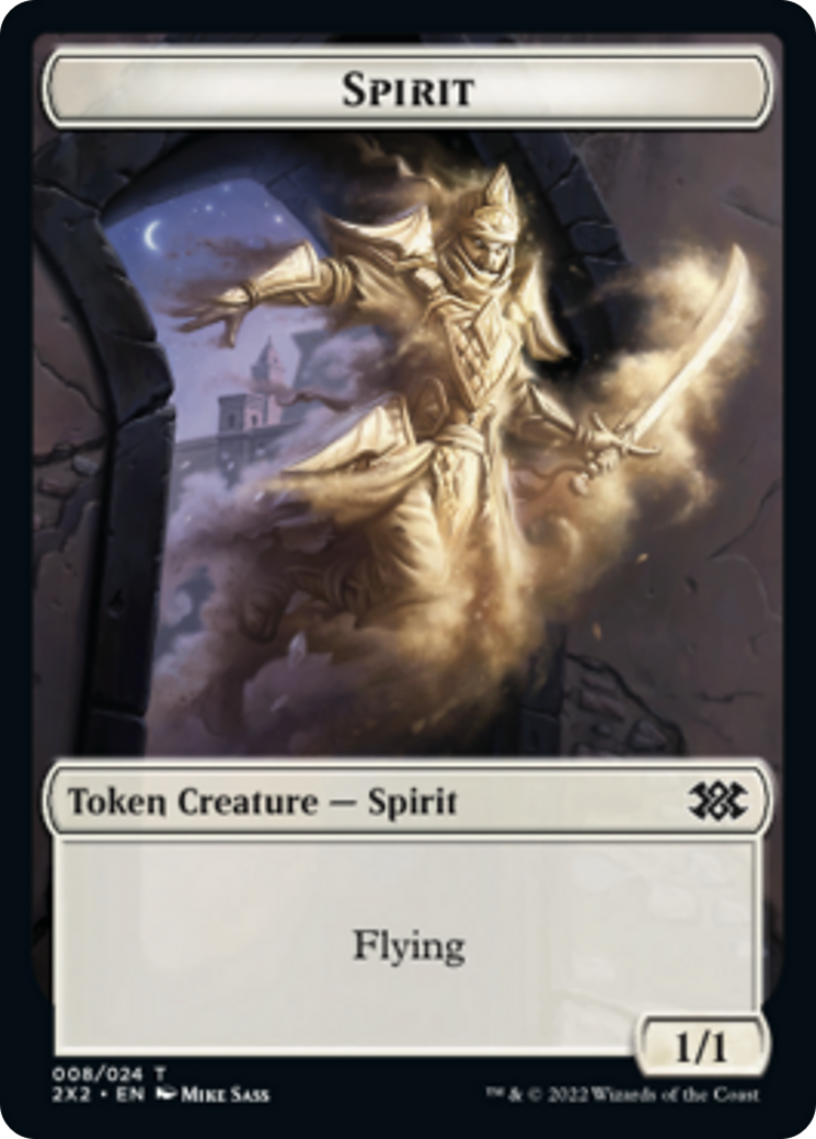 Saproling // Spirit Double-sided Token [Double Masters 2022 Tokens]